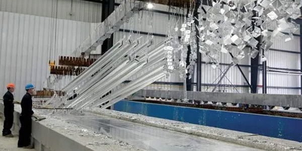 Surface treatment of cuplock scaffolding bracing