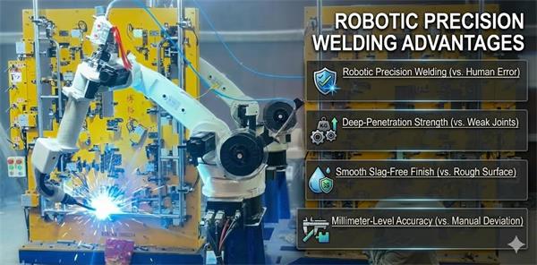Automated welding process of frame scaffolding
